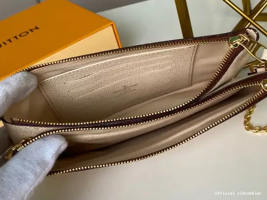 Official oldcobbler LOUIS ZIP VUITTON DOUBLE POCHETTE 0528